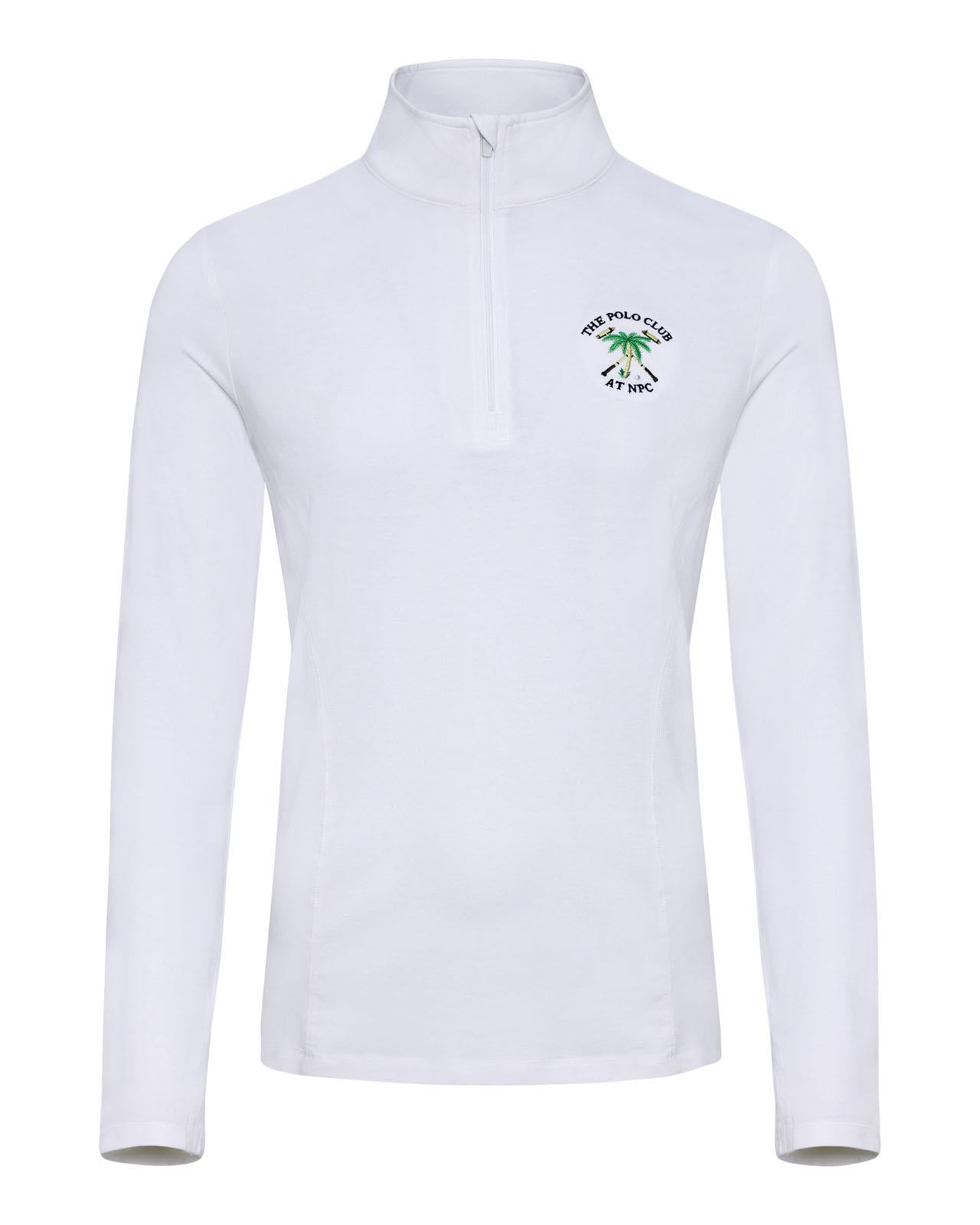 トップス　ホワイト The Polo Club Women's Quarter Zip Pullover White – USPA Shop