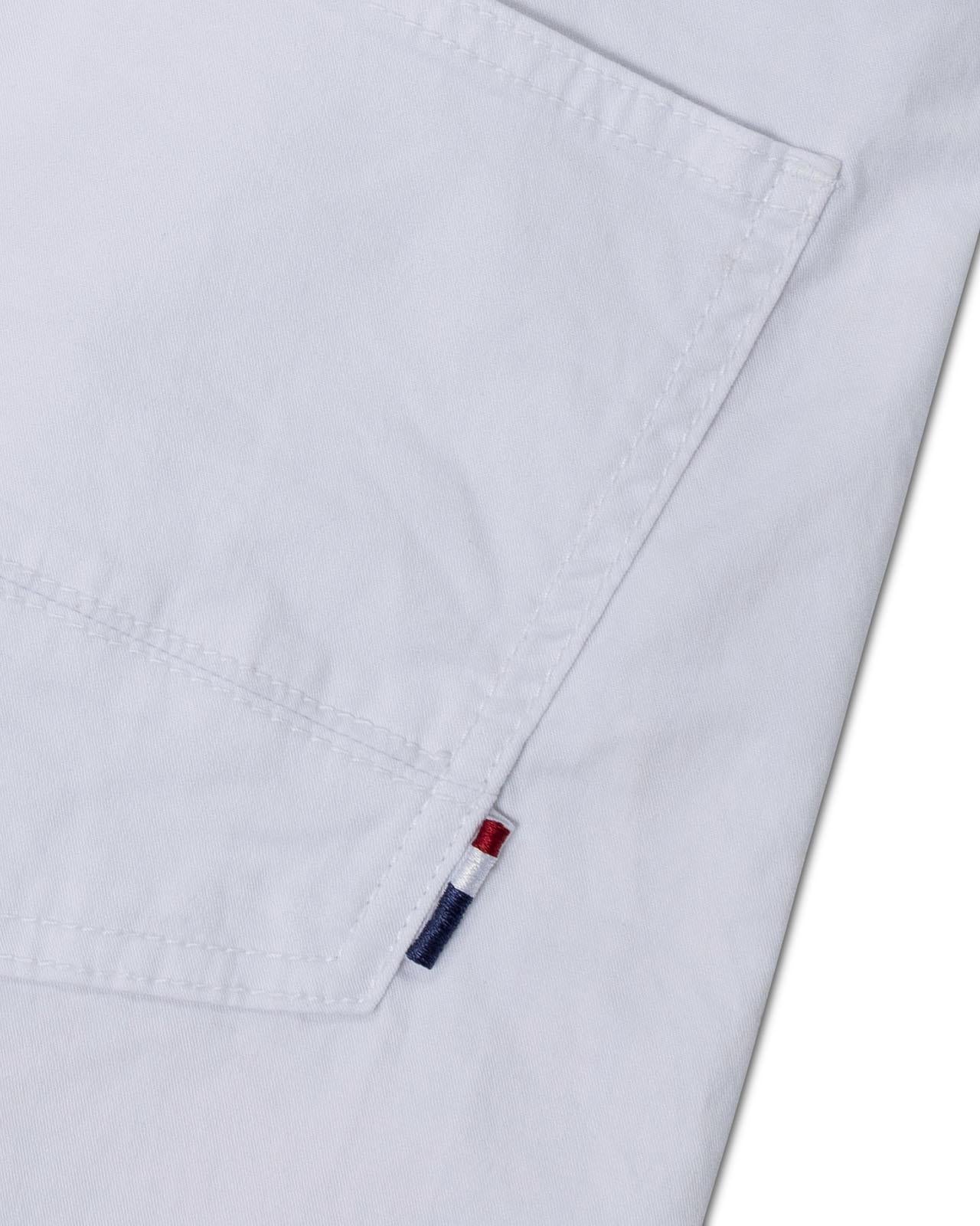 USPA Men's 5-Pocket Stretch Twill Overdyed Pant White