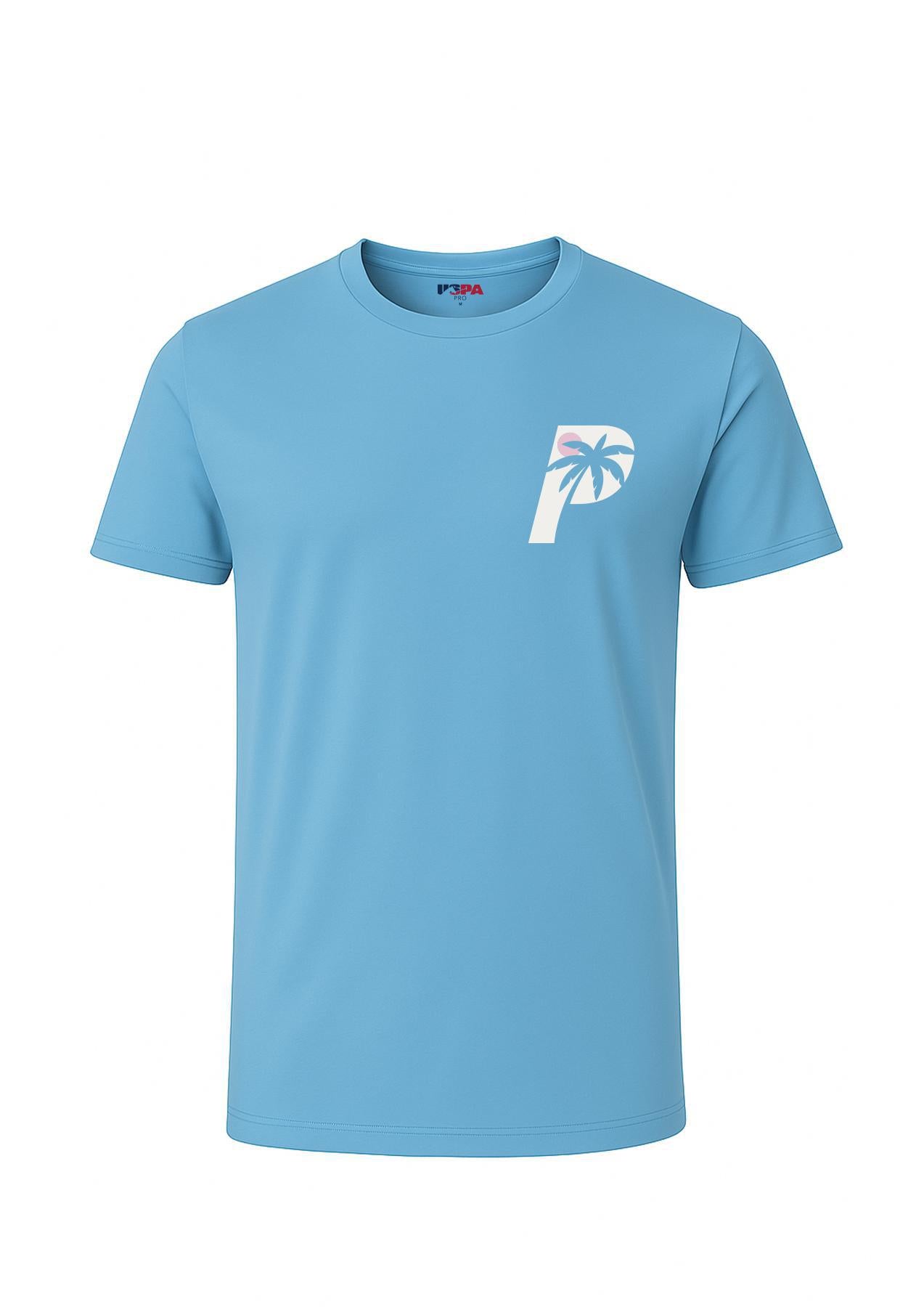 USPA x 2025 Palm Beaches Marathon T-Shirt Ocean Blue
