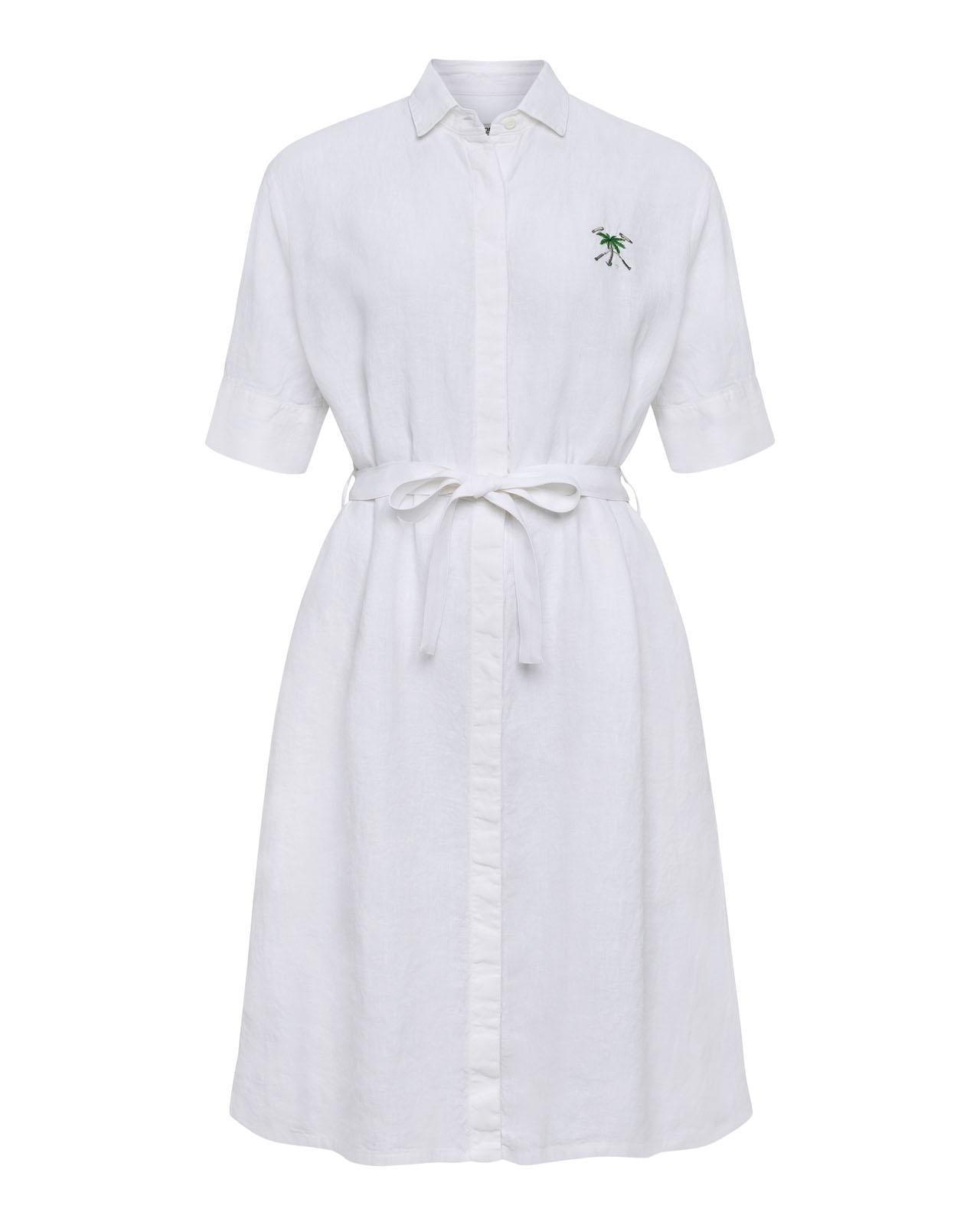 The Polo Club Women's Linen Dress White