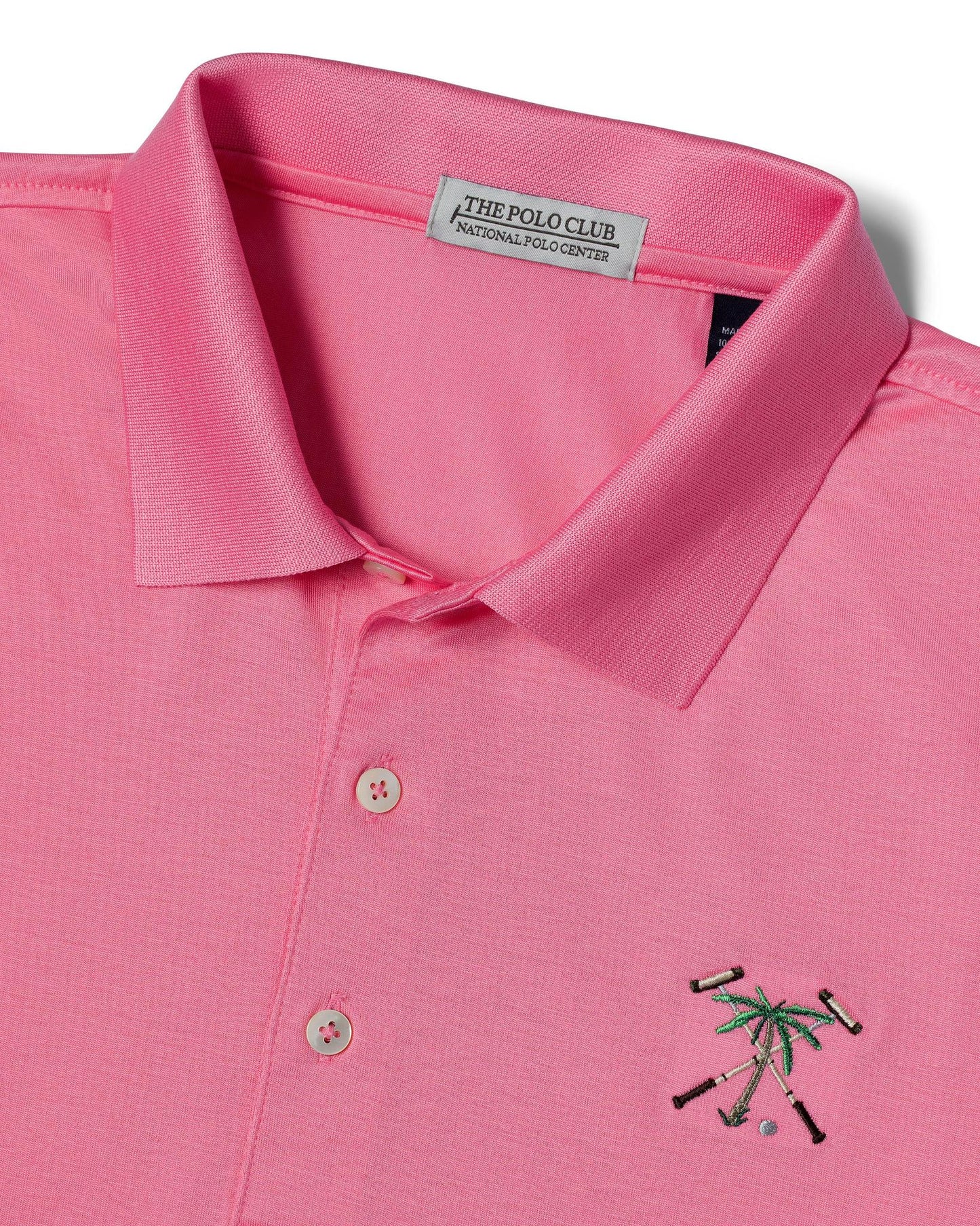 The Polo Club Men's Fine Mercerized Cotton Polo Peppermint w/ Multi-Color Logo