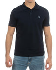 USPA Men's Wide Rib Polo Navy