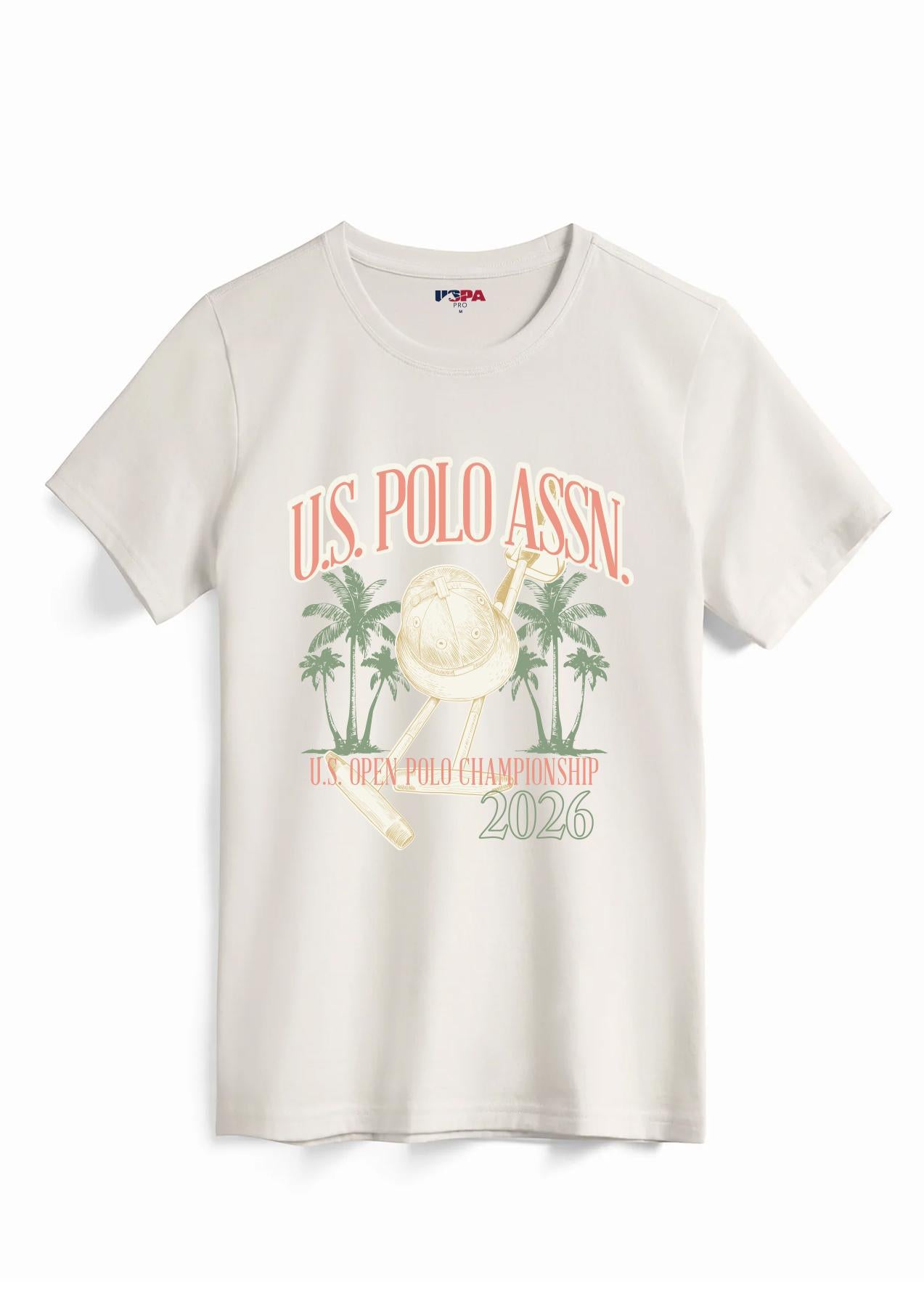 USPA Sport Women's U.S. Open Polo Championship Supima T-Shirt Off White