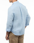 Men's Linen Woven Shirt Blue