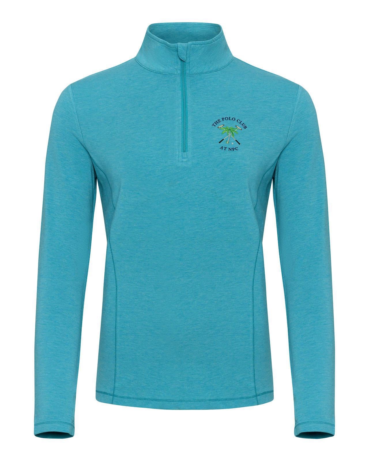 The Polo Club Women's Quarter Zip Pullover Teal