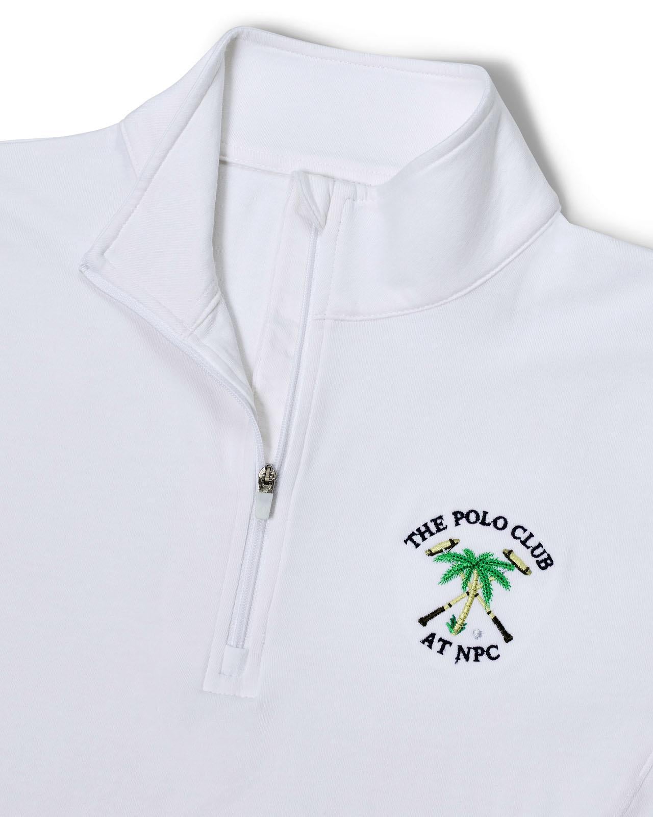 The Polo Club Women's Quarter Zip Pullover White