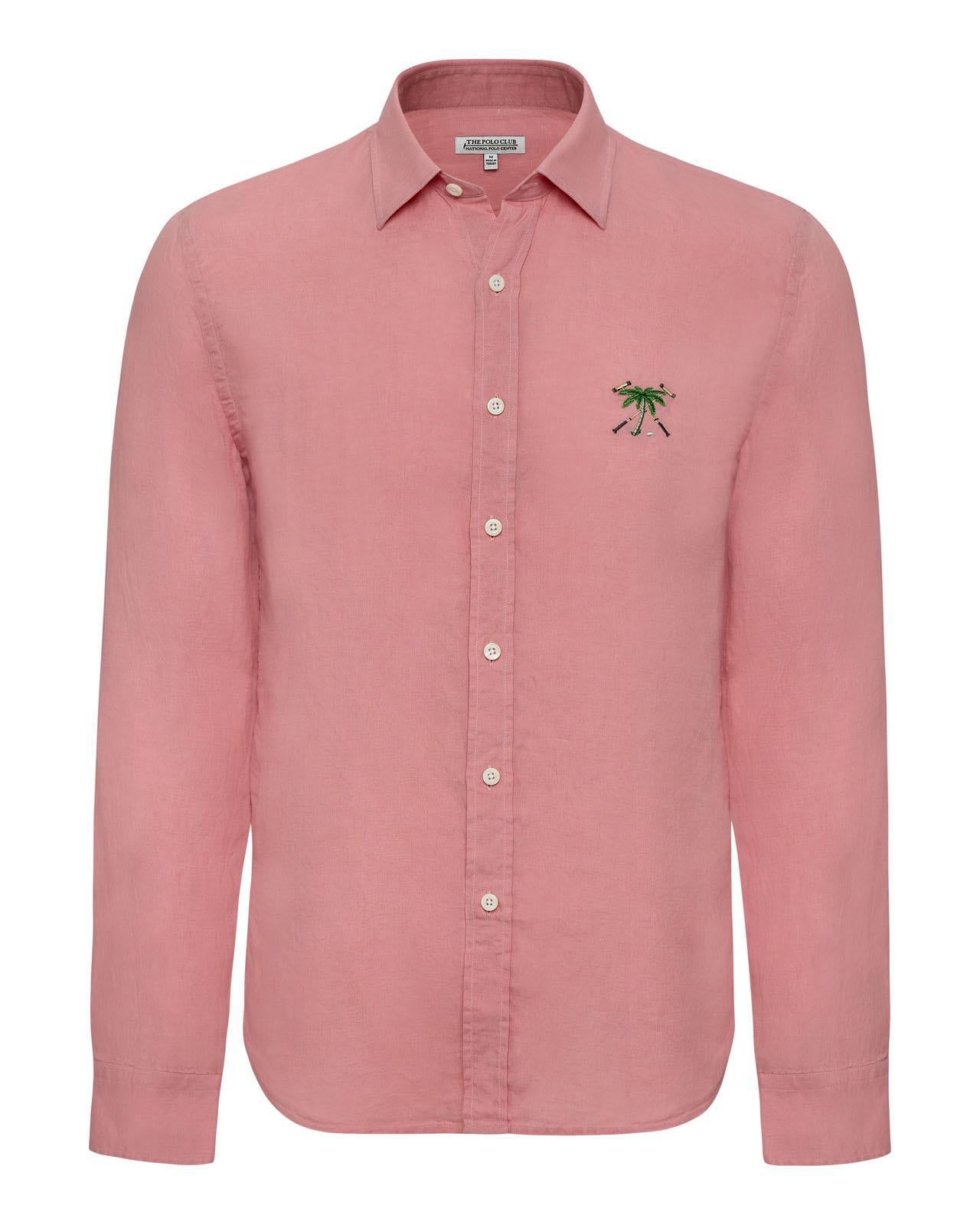 The Polo Club Men's Linen Woven Shirt Peppermint