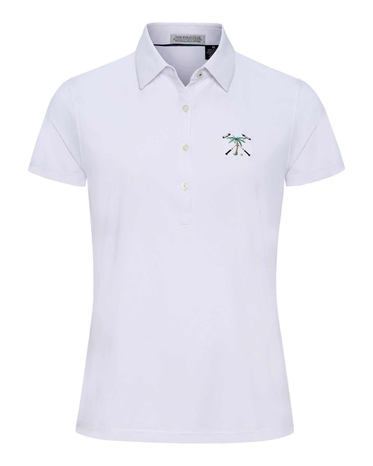 The Polo Club Women's Micropoly Performance Polo White