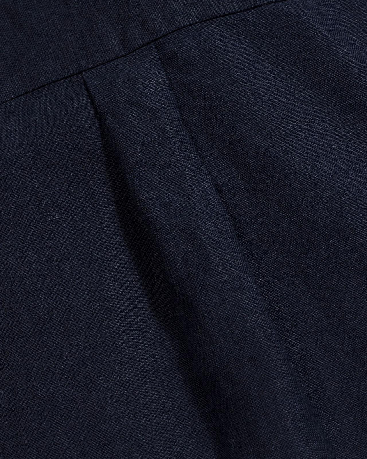 The Polo Club Men's Linen Capri Collar Shirt Navy