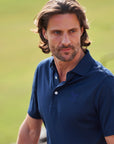 Men's Fine Mercerized Cotton Polo in Navy