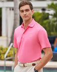 Men's Fine Mercerized Cotton Polo in Peppermint