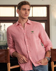 Men's Linen Woven Shirt Peppermint