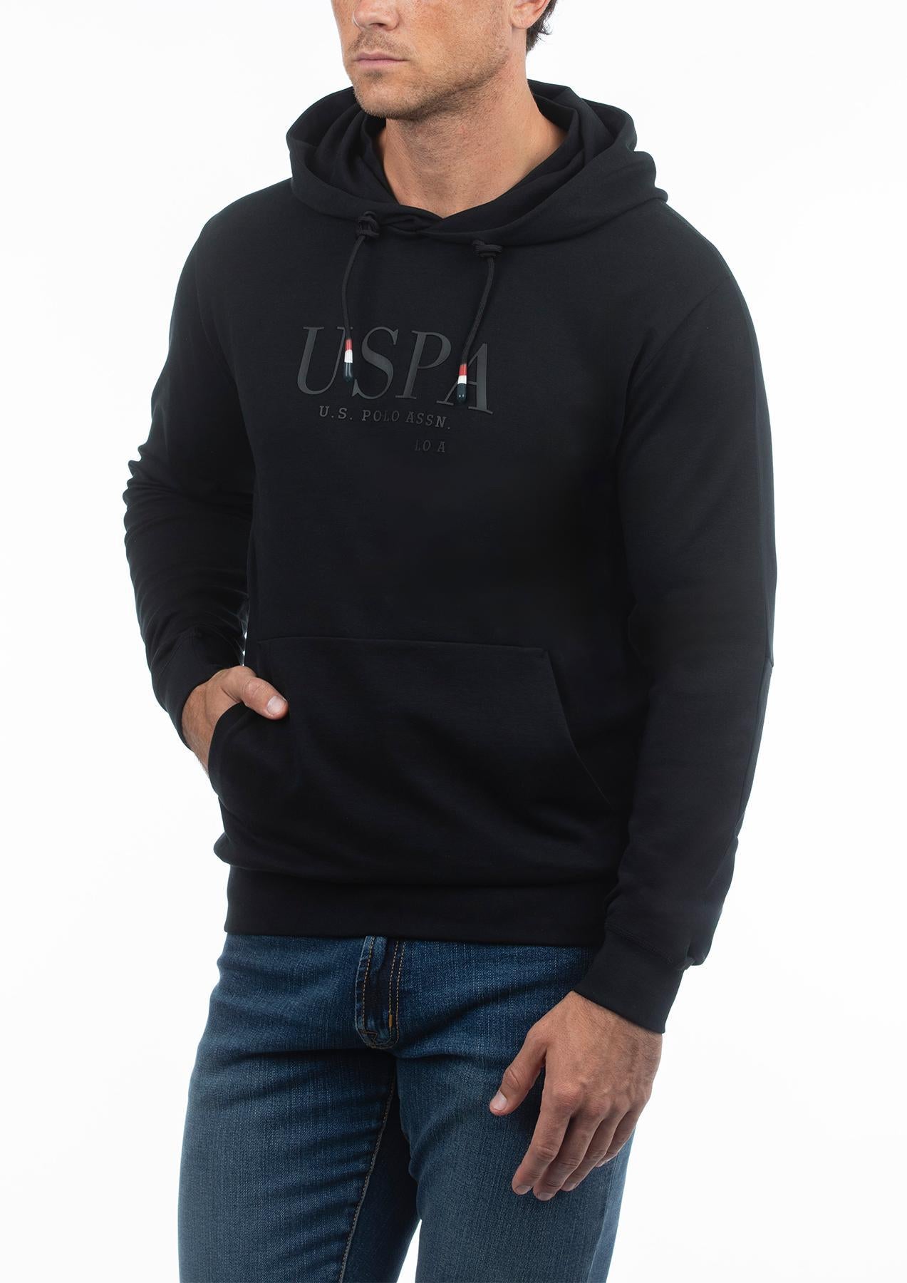 USPA Men's Stretch Interlock Hoodie Black