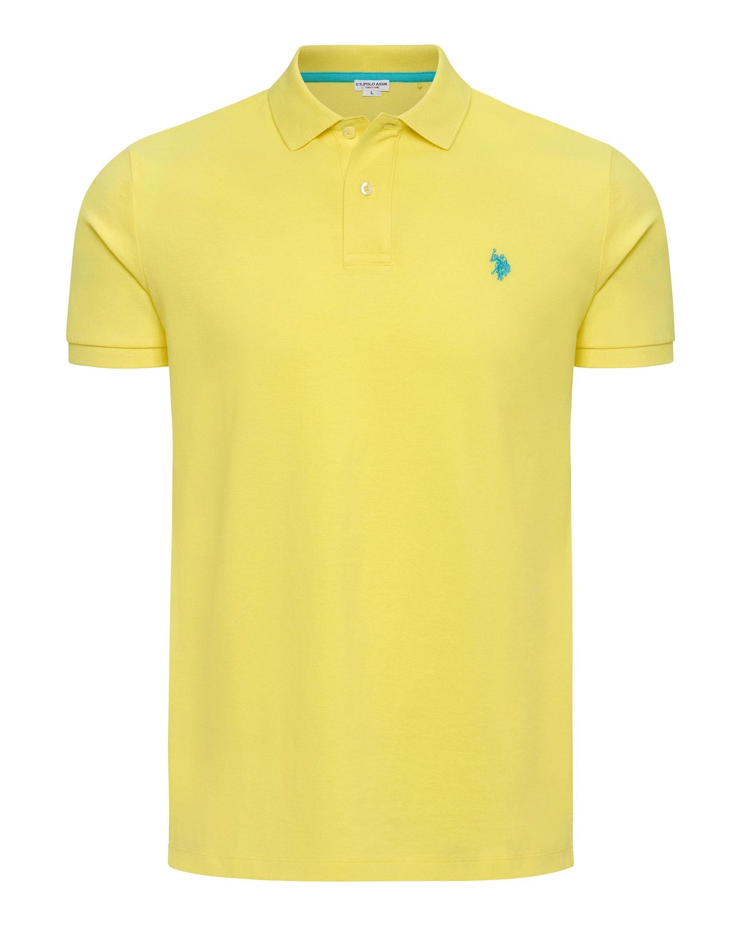 USPA Men's SS Vibrant Pique Polo Yellow