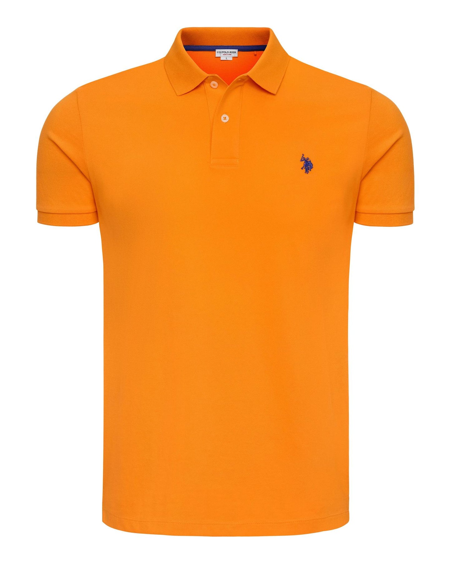 USPA Men's SS Vibrant Pique Polo Orange