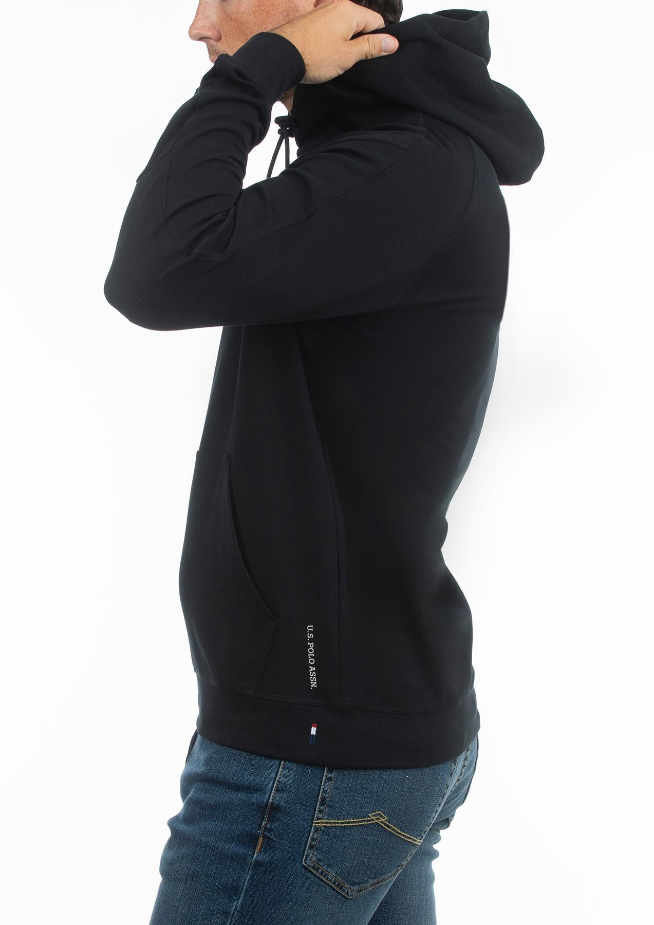 USPA Men's Stretch Interlock Hoodie Black