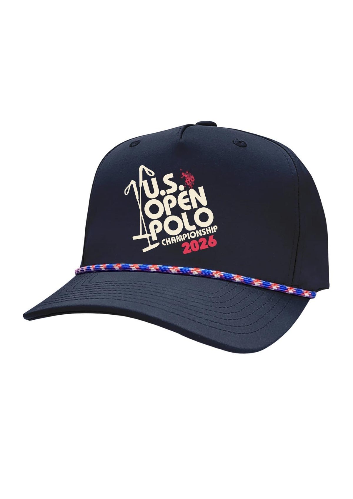 USPA Sport U.S. Open Rope Front Graphic Cap Navy