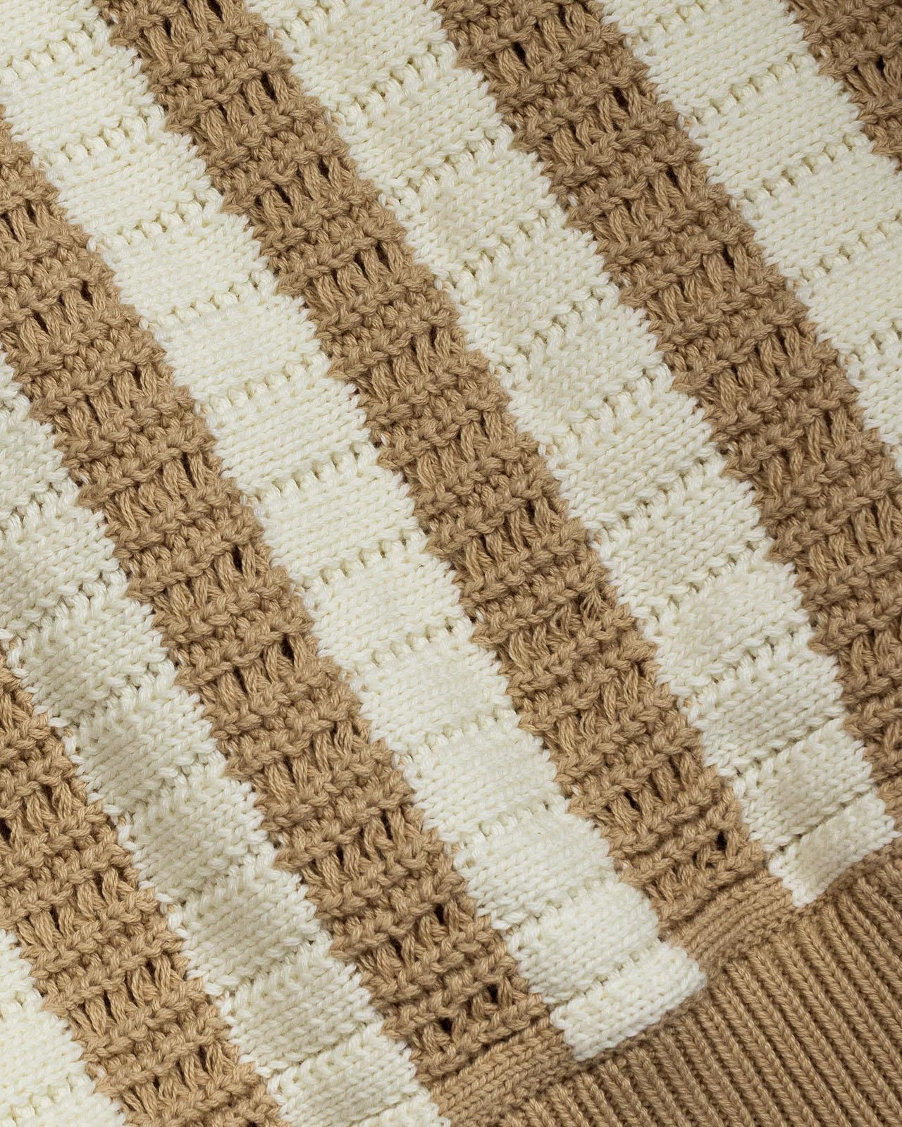 USPA Men's Crochet Knit Open Collar Button SS Polo Doeskin