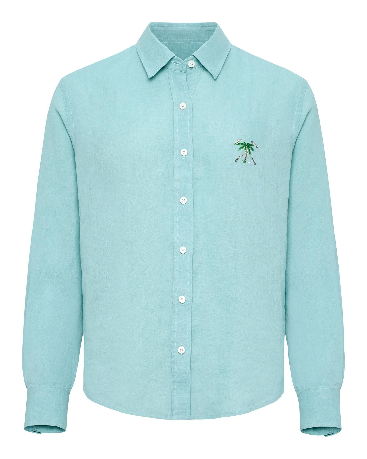 The Polo Club Women's LS Linen Shirt Teal