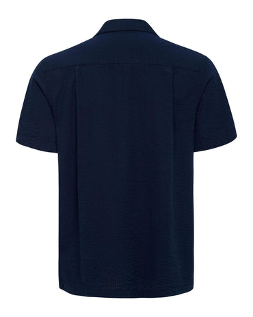USPA Men's Seersucker SS Shirt Sapphire Navy