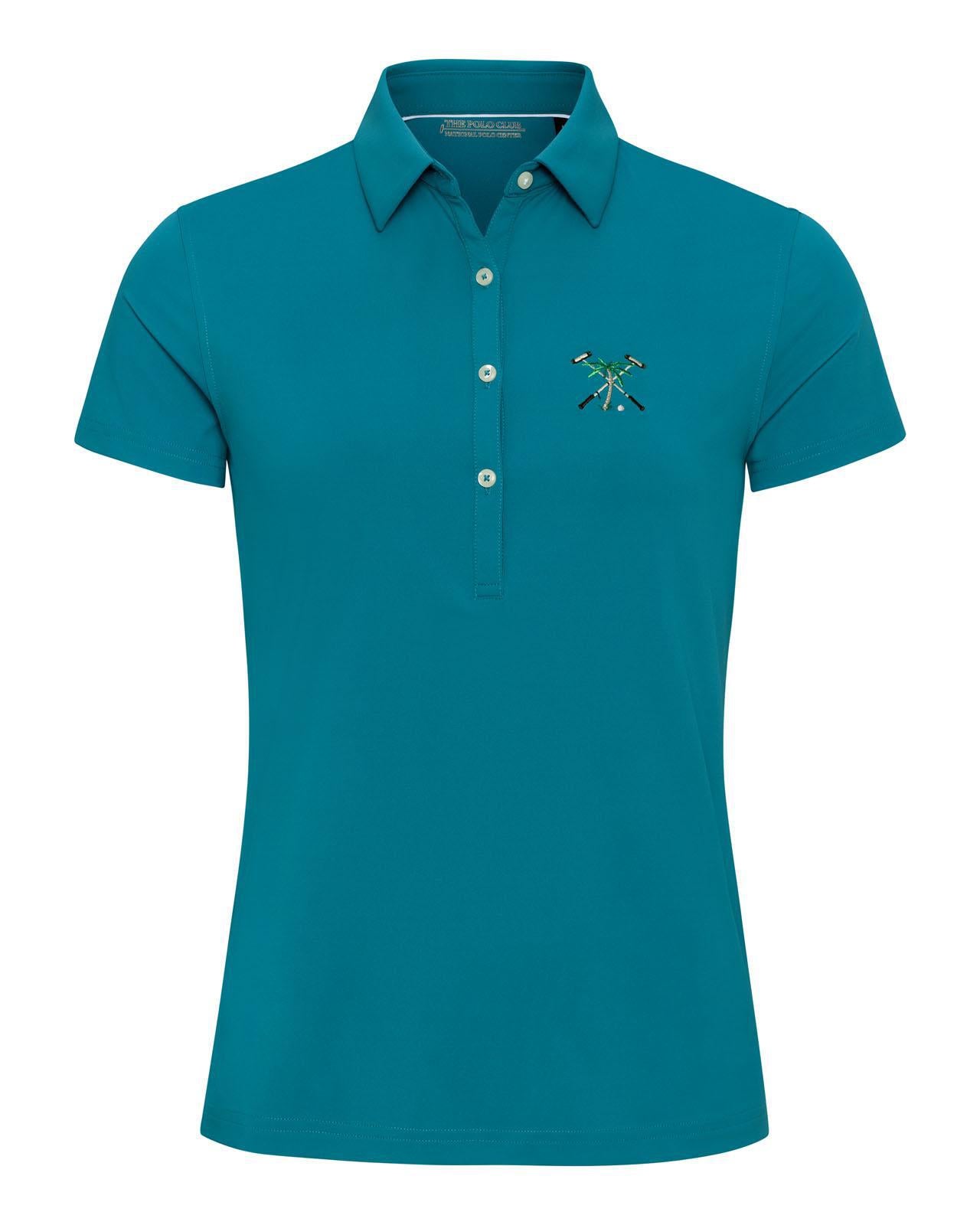 The Polo Club Women's Micropoly Performance Polo Teal