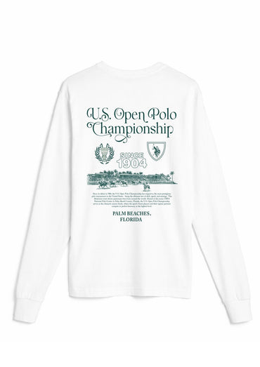 USPA Sport U.S. Open Polo Championship LS Supima T-Shirt White