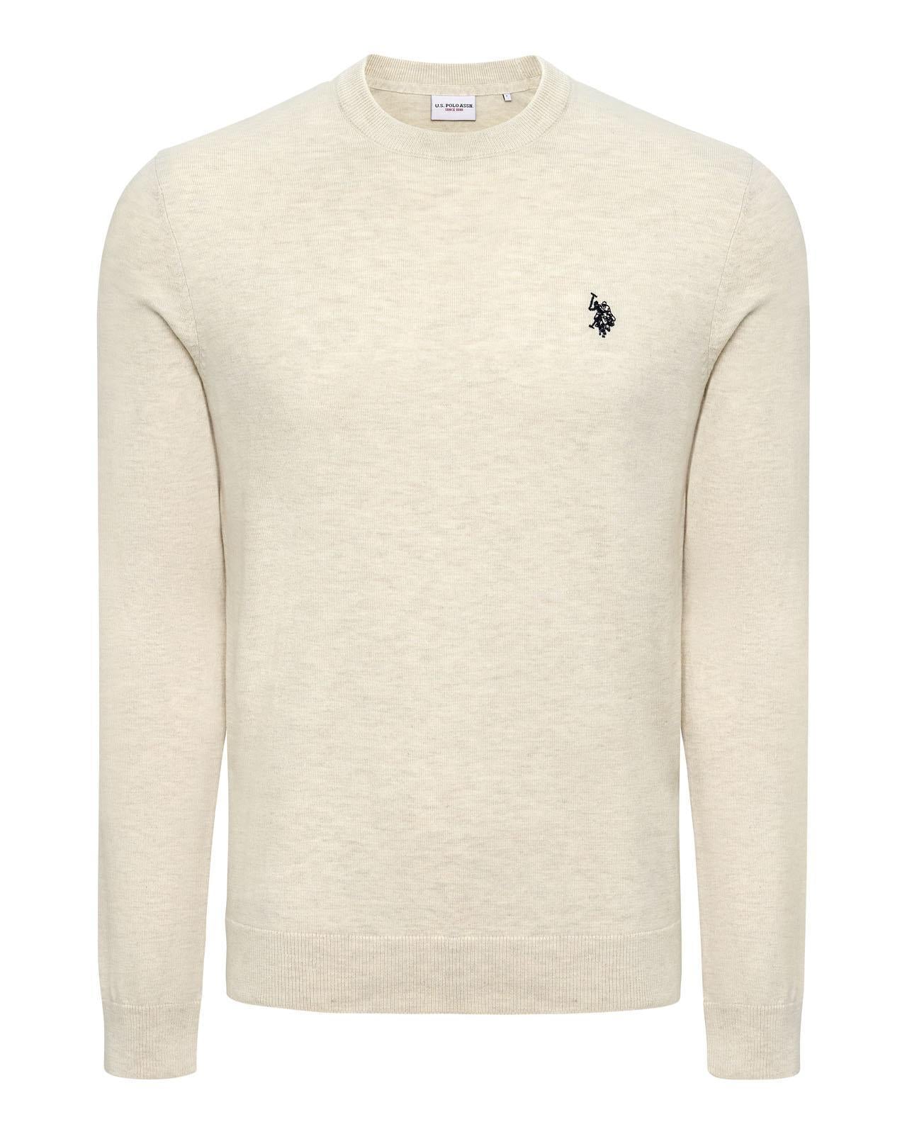 USPA Men's Lightweight Crew Neck Vintage Birch Marl