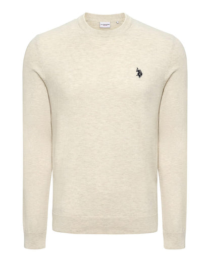 USPA Men's Lightweight Crew Neck Vintage Birch Marl