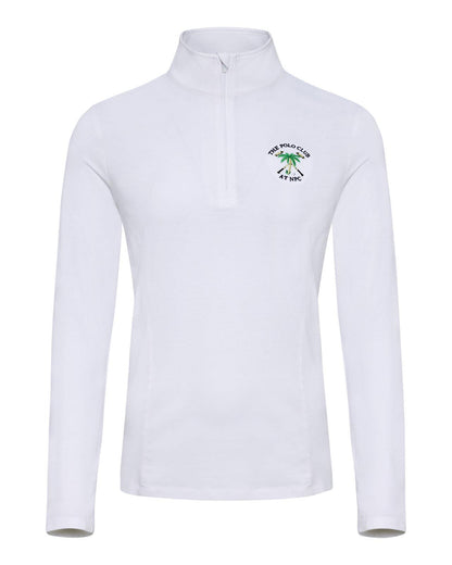 The Polo Club Women's Quarter Zip Pullover White