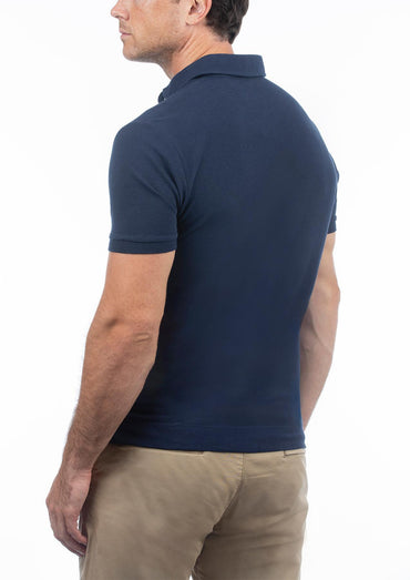 USPA Men's Linen Pique Polo Navy