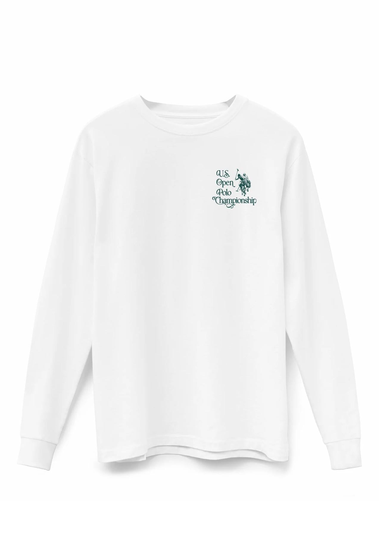 USPA Sport U.S. Open Polo Championship LS Supima T-Shirt White