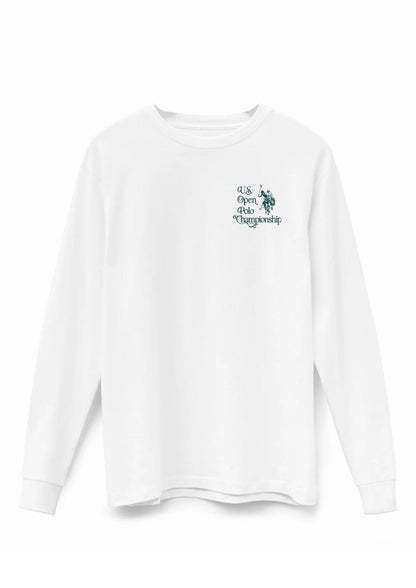USPA Sport U.S. Open Polo Championship LS Supima T-Shirt White