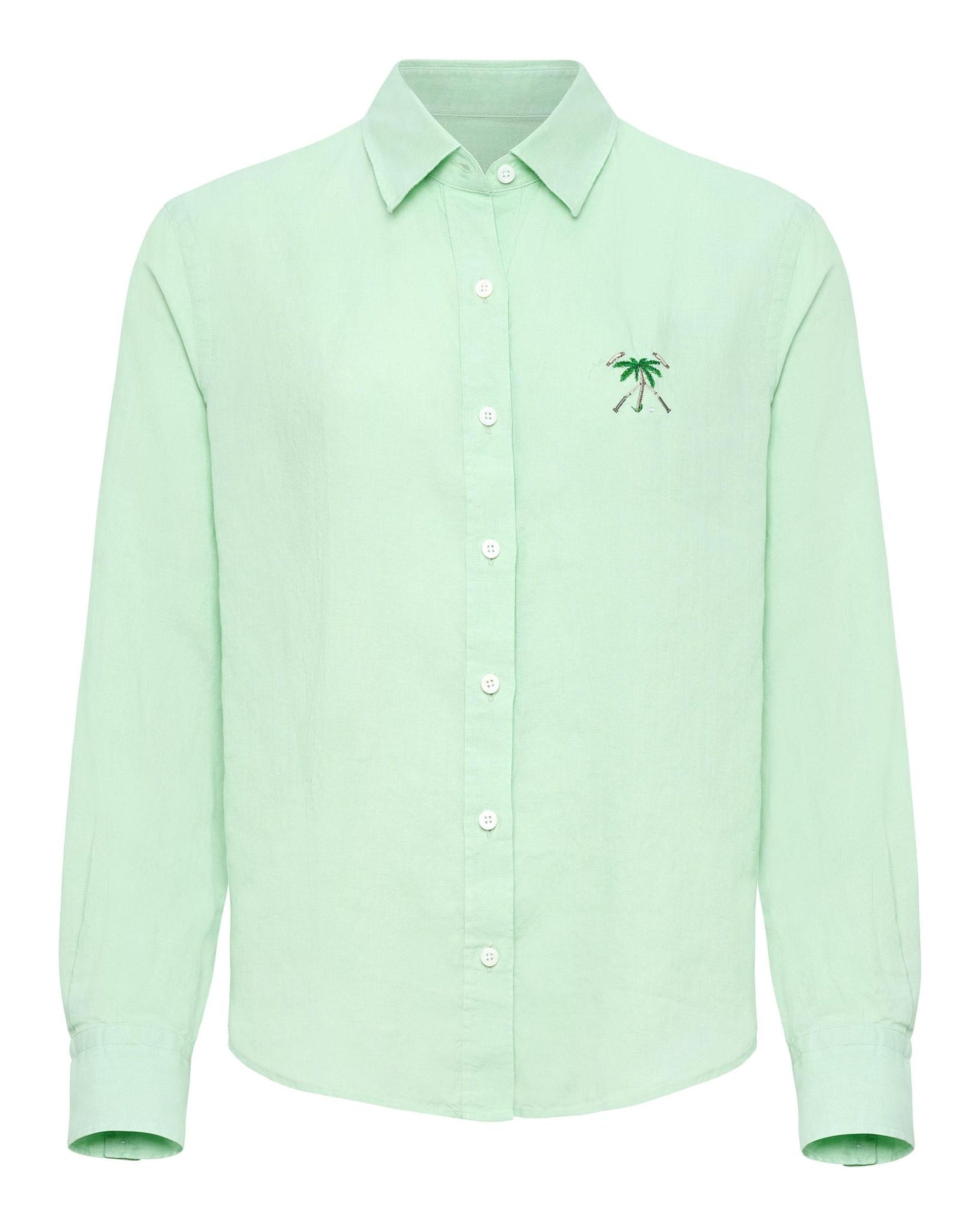 The Polo Club Women's Linen Woven Shirt Lime Green