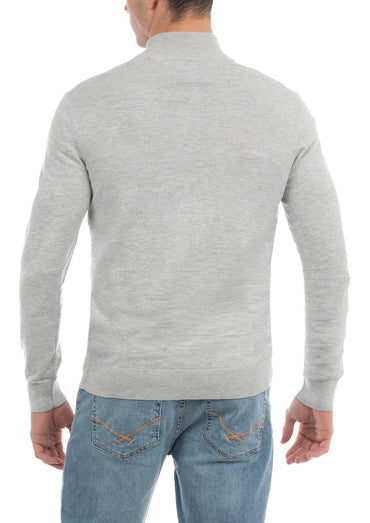 USPA Men's 1/4 Zip Sweater Mid Grey