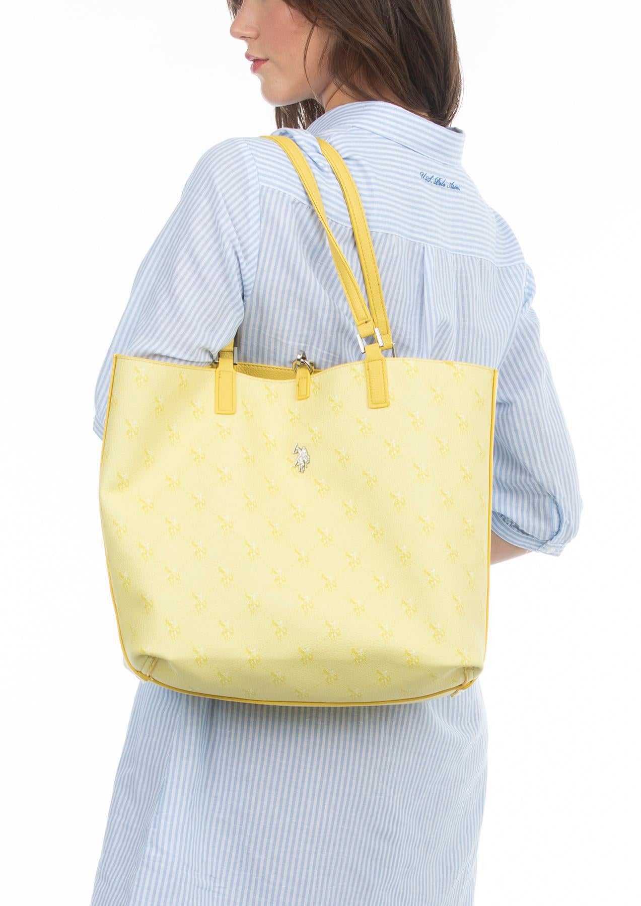 USPA Malibu Reversible Large Tote Bag Lemon