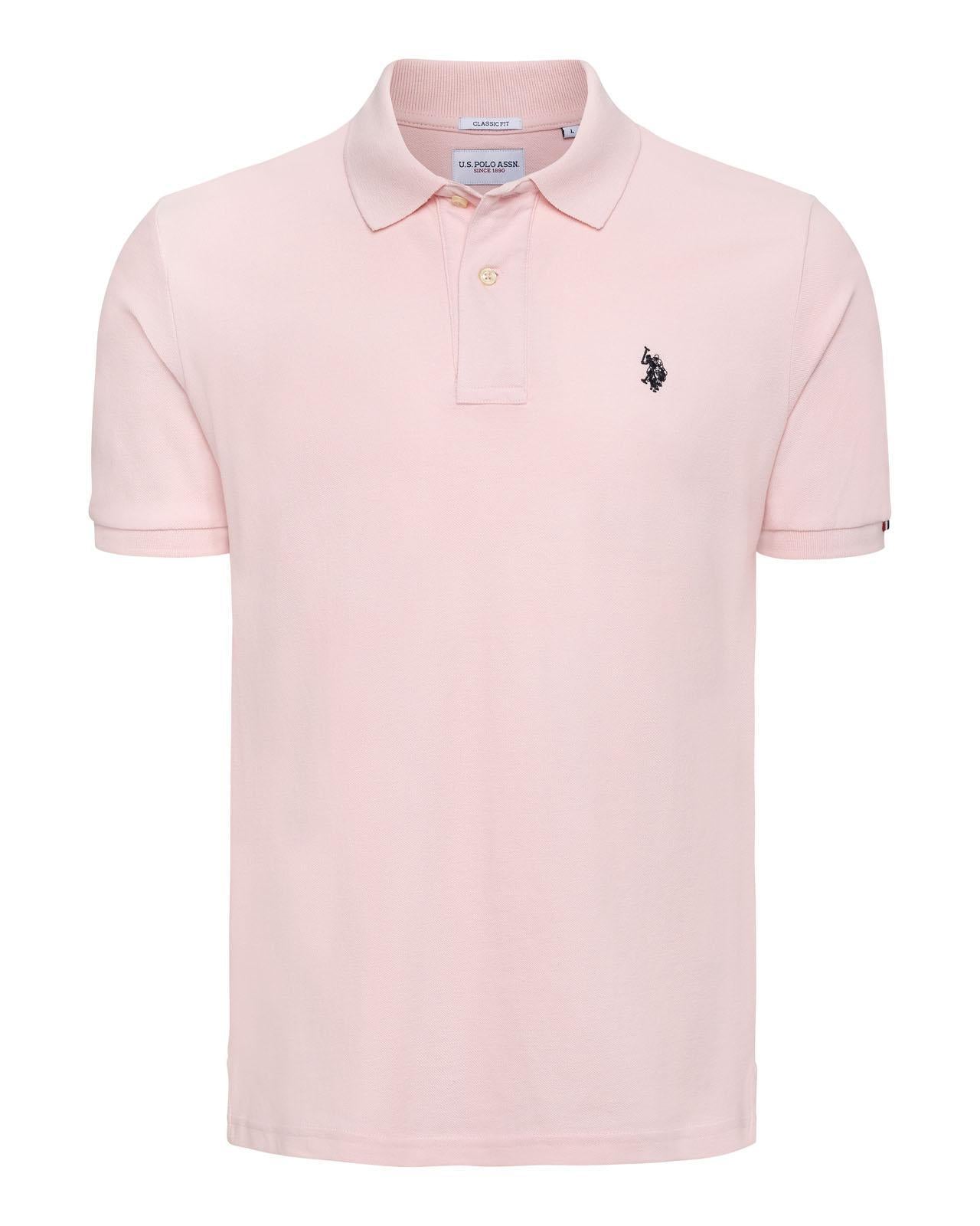 USPA Men's DHM Pique Polo Tickled Pink
