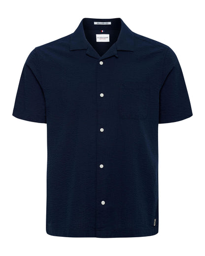 USPA Men's Seersucker SS Shirt Sapphire Navy