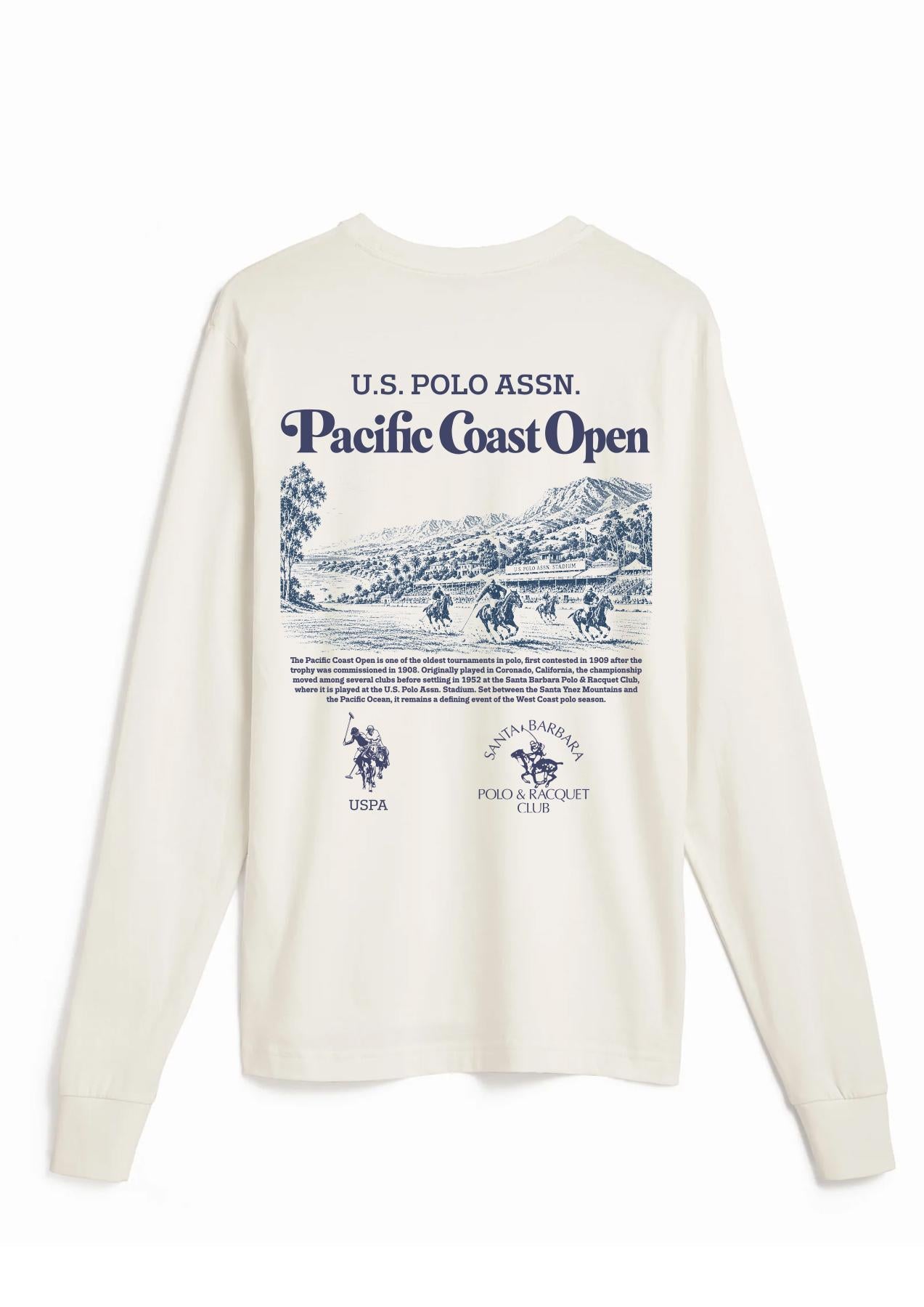 USPA 2026 Pacific Coast Open LS Supima Tee Off-White