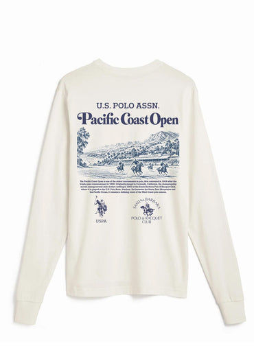USPA 2026 Pacific Coast Open LS Supima Tee Off-White