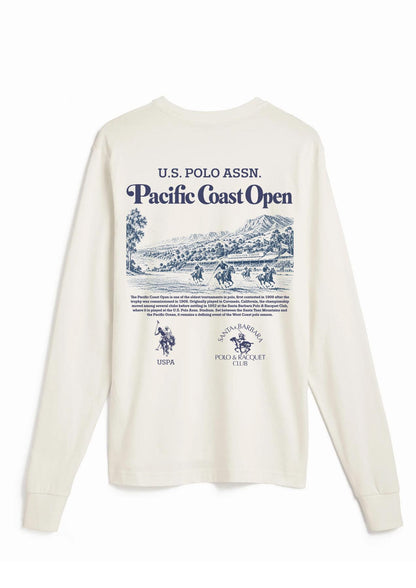 USPA 2026 Pacific Coast Open LS Supima Tee Off-White