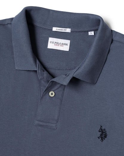 USPA Men's DHM Pique Polo Blue Horizon