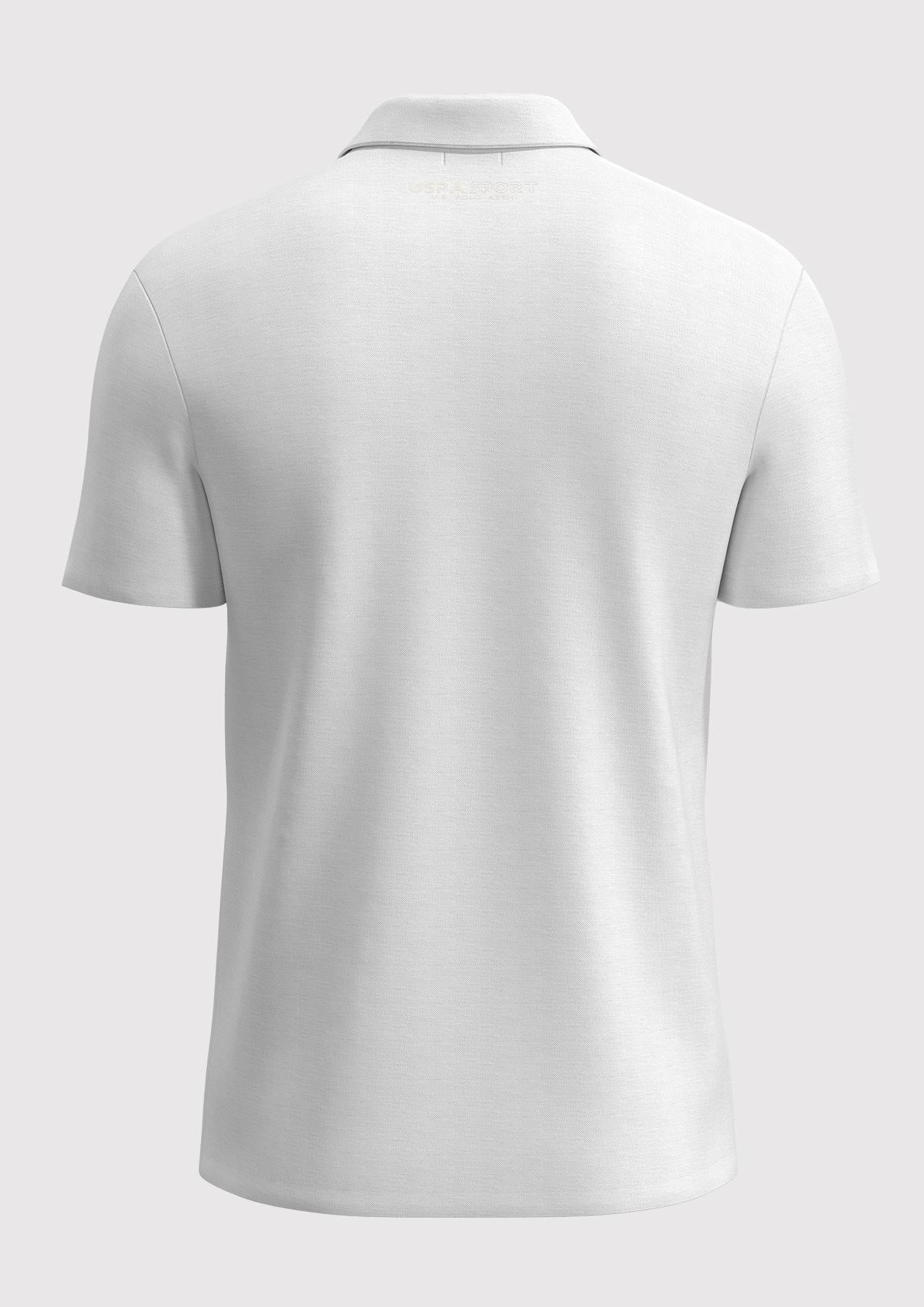 USPA Sport Men&#39;s Technical Stretch Polo White