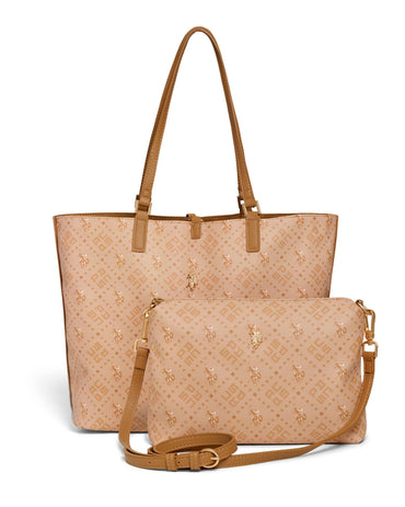USPA Malibu Reversible Large Tote Bag Camel