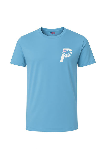 USPA x 2025 Palm Beaches Marathon T-Shirt Ocean Blue