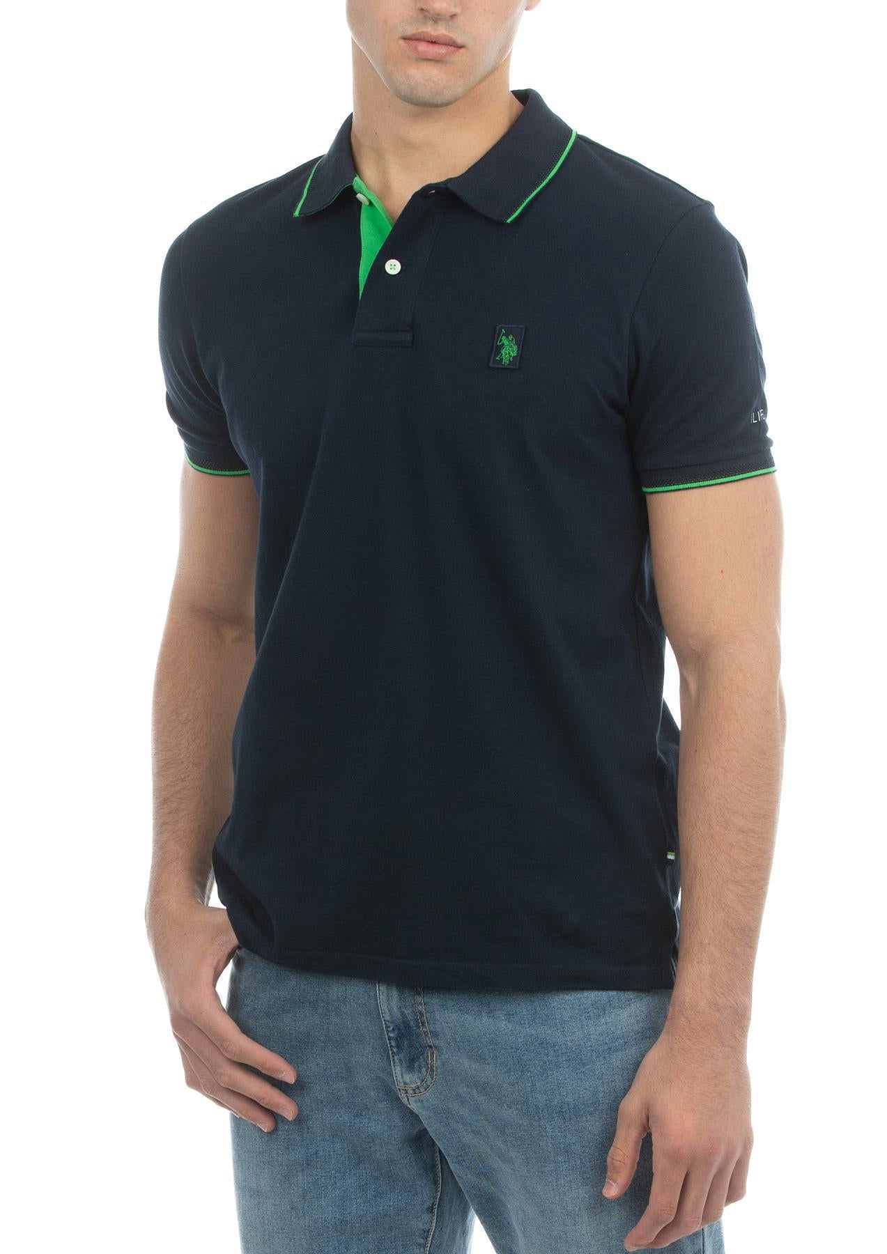 USPA Life Men's Short Sleeve Polo Navy