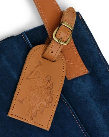 USPA Argentine Leather Wine Bag Navy Blue