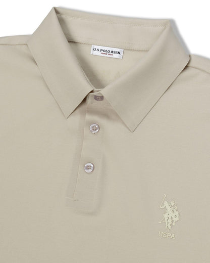 USPA Sport Men's Technical Stretch Polo Tan