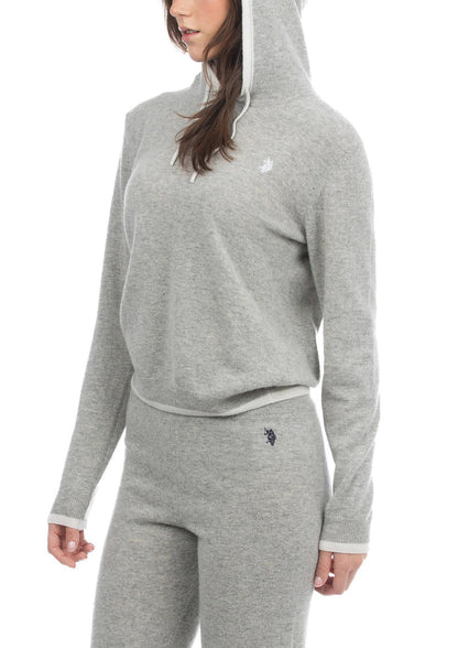 USPA Women's Wool/Poly Hoodie Sweatshirt Grey