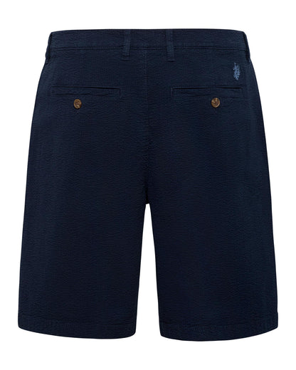 USPA Men's Seersucker Chino Short Sapphire Navy