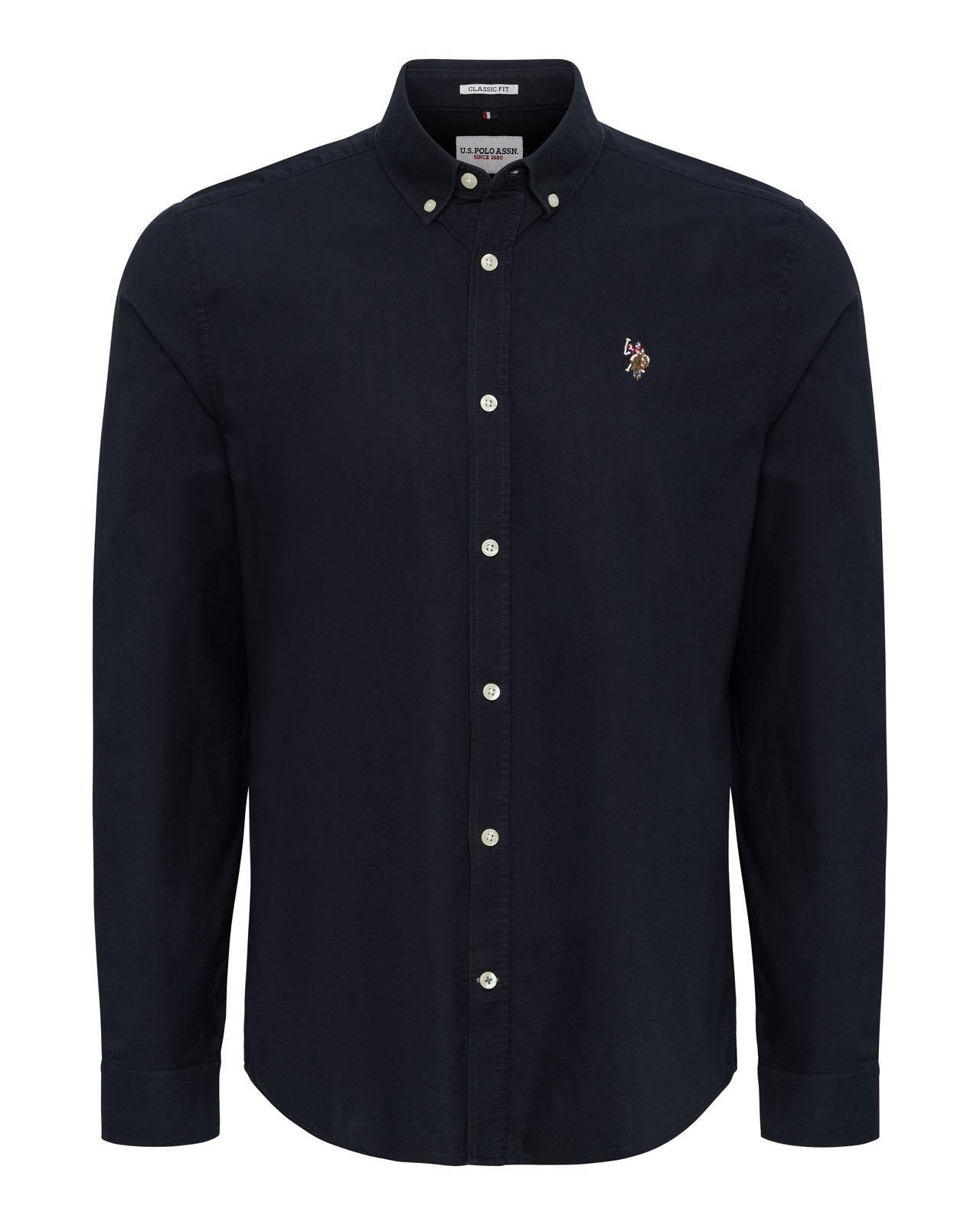 USPA Men's Peached Oxford LS Shirt Sapphire Navy